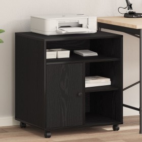 Soporte de impresora con ruedas de roble negro 60x50x67 cm de , Soportes para impresoras - Ref: Foro24-862284, Precio: 99,79 ...