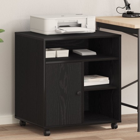 Soporte de impresora con ruedas de roble negro 60x50x67 cm von , Drucker unterstützt - Ref: Foro24-862284, Preis: 99,79 €, Ra...