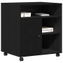 Soporte de impresora con ruedas de roble negro 60x50x67 cm von , Drucker unterstützt - Ref: Foro24-862284, Preis: 99,79 €, Ra...