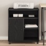 Soporte de impresora con ruedas de roble negro 60x50x67 cm von , Drucker unterstützt - Ref: Foro24-862284, Preis: 99,79 €, Ra...