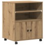 Soporte para impresora con ruedas Roble Artesanal 60x48x74 cm von , Drucker unterstützt - Ref: Foro24-862286, Preis: 101,36 €...