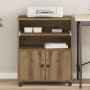 Soporte para impresora con ruedas Roble Artesanal 60x48x74 cm von , Drucker unterstützt - Ref: Foro24-862286, Preis: 101,36 €...