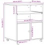 Soporte para Impresora con Ruedas de Madera Negra 60x48x74 cm von , Drucker unterstützt - Ref: Foro24-862287, Preis: 103,81 €...