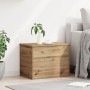 Caja de Almacenamiento con Tapa Roble Artesanal 60x42x46 cm Madera Elaborada von , Aufbewahrungskisten - Ref: Foro24-862289, ...