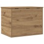 Caja de Almacenamiento con Tapa Roble Artesanal 60x42x46 cm Madera Elaborada von , Aufbewahrungskisten - Ref: Foro24-862289, ...