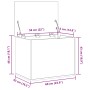 Caja de almacenamiento con tapa Madera negra 60x42x46 cm Madera de ingeniería by , Storage trunks - Ref: Foro24-862290, Price...