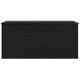 Caja de Almacenamiento con Tapa Madera Negro 100x42x46 cm