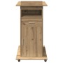 Podio de Conferencia con Ruedas de madera de roble artesanal de , Escritorios - Ref: Foro24-862298, Precio: 130,01 €, Descuen...