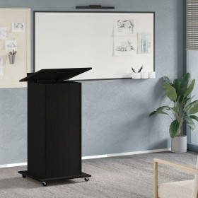 Podio de Lectura con Ruedas de Madera de Roble Negro von , Schreibtische - Ref: Foro24-862299, Preis: 138,39 €, Rabatt: %