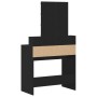Mesa de Tocador con Espejo y Luces LED de Madera de Roble Negro de , Tocadores para dormitorios - Ref: Foro24-862302, Precio:...