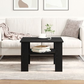 Mesa de café negra de roble 60x60x42 cm, hecha de madera de , Mesas de centro - Ref: Foro24-862406, Precio: 54,56 €
