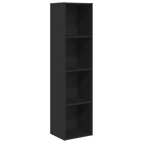 Gabinete de Libros/Gabinete de TV Roble Negro 36x30x143 cm by , Shelves and shelves - Ref: Foro24-862409, Price: 72,88 €, Dis...