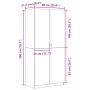 Armario Negro Roble 90x52x200 cm Madera peinada von , Kleiderschränke - Ref: Foro24-862436, Preis: 220,28 €, Rabatt: %