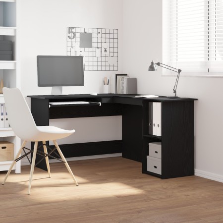 Escritorio Negro Roble 120x140x75 cm de Madera de , Escritorios - Ref: Foro24-862450, Precio: 140,12 €, Descuento: %