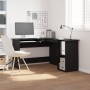 Escritorio Negro Roble 120x140x75 cm de Madera de , Escritorios - Ref: Foro24-862450, Precio: 140,12 €, Descuento: %