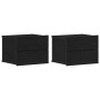 Mesas de Noche 2 pcs Negro Roble 40x30x30 cm Madera Elaborada de , Mesitas de noche - Ref: Foro24-862460, Precio: 93,88 €, De...