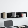 Estante de pared CD Negro Roble 100x18x18 cm Madera elaborada by , Shelves and shelves - Ref: Foro24-862462, Price: 34,29 €, ...