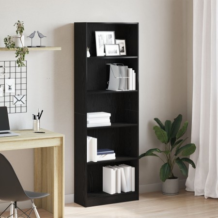 Estantería de Roble Negra - 60x24x176 cm von , Bücherregale und Regale - Ref: Foro24-862468, Preis: 89,02 €, Rabatt: %