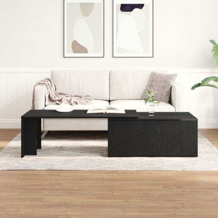 Mesa de café negra de roble, 150x50x35 cm, de madera de ingeniería de , Mesas de centro - Ref: Foro24-862478, Precio: 94,17 €