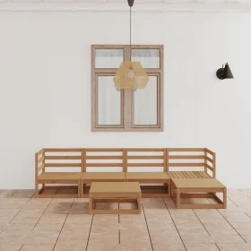 8-piece honey brown solid pine wood garden furniture. by vidaXL, Garden sets - Ref: Foro24-3075542, Price: 394,35 €, Discount: %