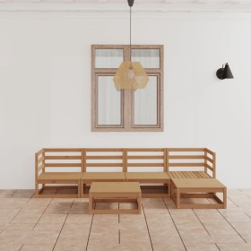 Gartenmöbel 8 Stück honigbraun massivem Kiefernholz von vidaXL, Gartensets - Ref: Foro24-3075542, Preis: 399,87 €, Rabatt: %