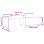 Mesa de café negra de roble, 150x50x35 cm, de madera de ingeniería de , Mesas de centro - Ref: Foro24-862478, Precio: 94,17 €