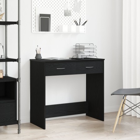 Escritorio Negro Roble 80x40x75 cm Madera Fabricada de , Escritorios - Ref: Foro24-862480, Precio: 82,85 €, Descuento: %