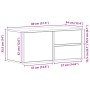 Mueble de TV de Roble Artesanal 80x34x35,5 cm en Madera de , Muebles TV - Ref: Foro24-862483, Precio: 81,13 €, Descuento: %