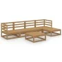 Gartenmöbel 8 Stück honigbraun massivem Kiefernholz von vidaXL, Gartensets - Ref: Foro24-3075542, Preis: 394,35 €, Rabatt: %