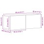 Soporte de TV de roble negro 80x30x30 cm hecho de madera aglomerada von , TV-Möbel - Ref: Foro24-862486, Preis: 46,09 €, Raba...