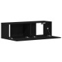 Mueble de TV Montado en la Pared de Roble Negro 100x30x30 cm Hecho de Madera Ingenierizada von , TV-Möbel - Ref: Foro24-86248...