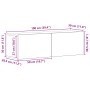Mueble de TV Montado en la Pared de Roble Negro 100x30x30 cm Hecho de Madera Ingenierizada von , TV-Möbel - Ref: Foro24-86248...