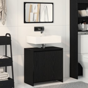 Gabinete de baño con espejo de madera de roble