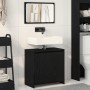 Gabinete de baño  con espejo de madera de roble negro 60x33x61 cm de madera de ingeniería | Foro24.es | Tu tienda online para hogar, jardín y más Foro24.es