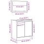 Gabinete de baño  con espejo de madera de roble negro 60x33x61 cm de madera de ingeniería | Foro24.es | Tu tienda online para hogar, jardín y más Foro24.es