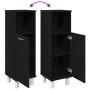 Armario de baño Negro Roble 30x30x95 cm Madera Elaborada de , Muebles de baño - Ref: Foro24-862512, Precio: 57,74 €, Descuent...