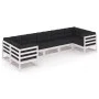 7-teiliges Gartenmöbel-Set mit Kissen aus massivem Weißkiefernholz von vidaXL, Gartensets - Ref: Foro24-3077305, Preis: 699,7...