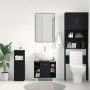 Cabinet de baño Negro Roble 60x32x54 cm Madera Ingenierizada