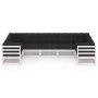 Set muebles jardín 7 pzas con cojines madera maciza pino blanco de vidaXL, Conjuntos de jardín - Ref: Foro24-3077305, Precio:...