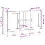 Credenza Negra de Roble 120x30,5x70 cm Madera de , Aparadores - Ref: Foro24-862521, Precio: 109,42 €, Descuento: %