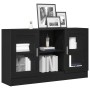 Mueble Auxiliar Roble Negro Madera de calidad y vidrio Mediano de , Aparadores - Ref: Foro24-862522, Precio: 116,86 €, Descue...