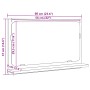 Espejo de baño Negro Roble 60x10,5x37 cm Madera de ingeniería by , bathroom vanities - Ref: Foro24-862525, Price: 39,20 €, Di...
