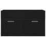 Gabinete de lavabo para baño negro roble 80x38,5x46 cm de madera by , bathroom vanities - Ref: Foro24-862529, Price: 54,40 €,...