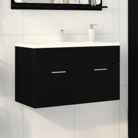 Comprar Mueble de baño Negro Roble 90x38,5x46 cm