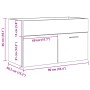 Mueble de baño Negro Roble 90x38,5x46 cm Madera elaborada by , Bathroom furniture - Ref: Foro24-862530, Price: 59,51 €, Disco...