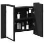 Espejo de baño LED con armario Negro Roble 60x12x45 cm de madera by , bathroom vanities - Ref: Foro24-862550, Price: 62,76 €,...