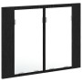 Espejo de baño LED con armario Negro Roble 60x12x45 cm de madera by , bathroom vanities - Ref: Foro24-862550, Price: 62,76 €,...