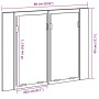 Espejo de baño LED con armario Negro Roble 60x12x45 cm de madera by , bathroom vanities - Ref: Foro24-862550, Price: 62,76 €,...