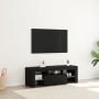 Mueble para TV con luces LED en negro y roble de 120x35x40 cm von , TV-Möbel - Ref: Foro24-862552, Preis: 92,12 €, Rabatt: -5%%