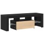 Mueble para TV con luces LED en negro y roble de 120x35x40 cm von , TV-Möbel - Ref: Foro24-862552, Preis: 92,12 €, Rabatt: -5%%